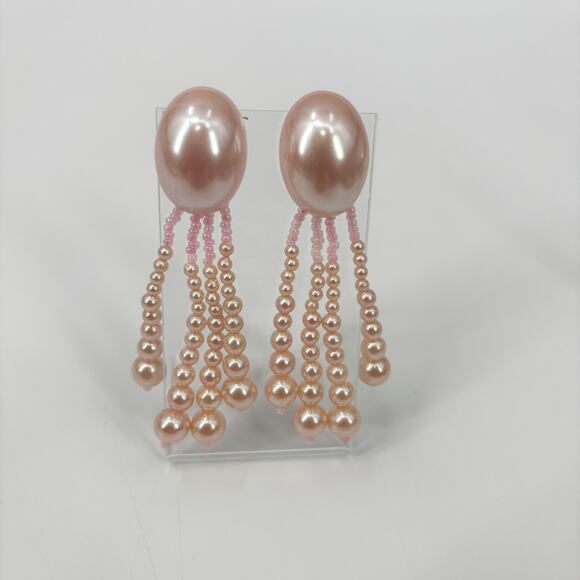 Lot of 5 Pairs of Earrings, Silver-Toned, Drop, Dangle, and Hand-Painted Designs - Picture 8 of 11